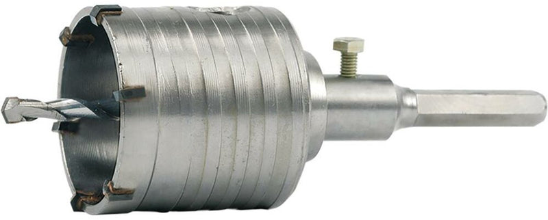 Sega a tazza professionale Vorel per muratura - ø 65 mm - adattatore esagonale - incluso trapano di centraggio - punta a scatola per cemento e mattoni - 03240