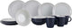 Stoviglie Gimex solid line - bianco blu - 16 pezzi