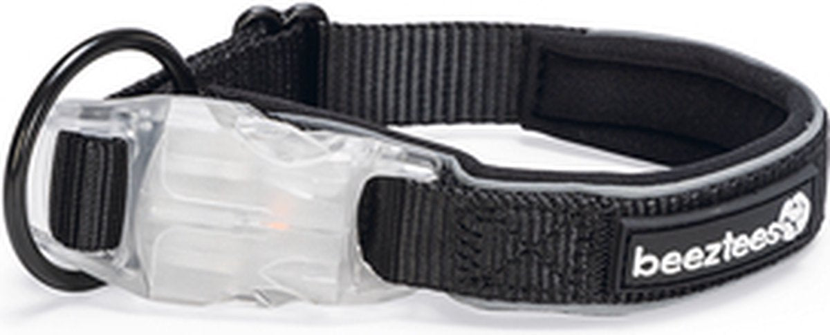 Equipaggiamento di sicurezza Beeztees parinca - collare per cani - LED - nylon - nero - 30-35x2 cm