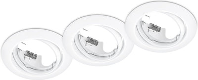 Trio jura - foco empotrable - blanco mate - excl. 3x gu10 3 w - giratorio - montaje en techo - redondo
