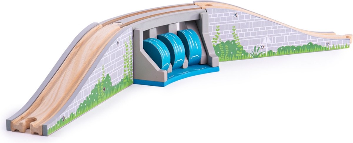 Bigjigs Wooden Rails Bridge con cascata