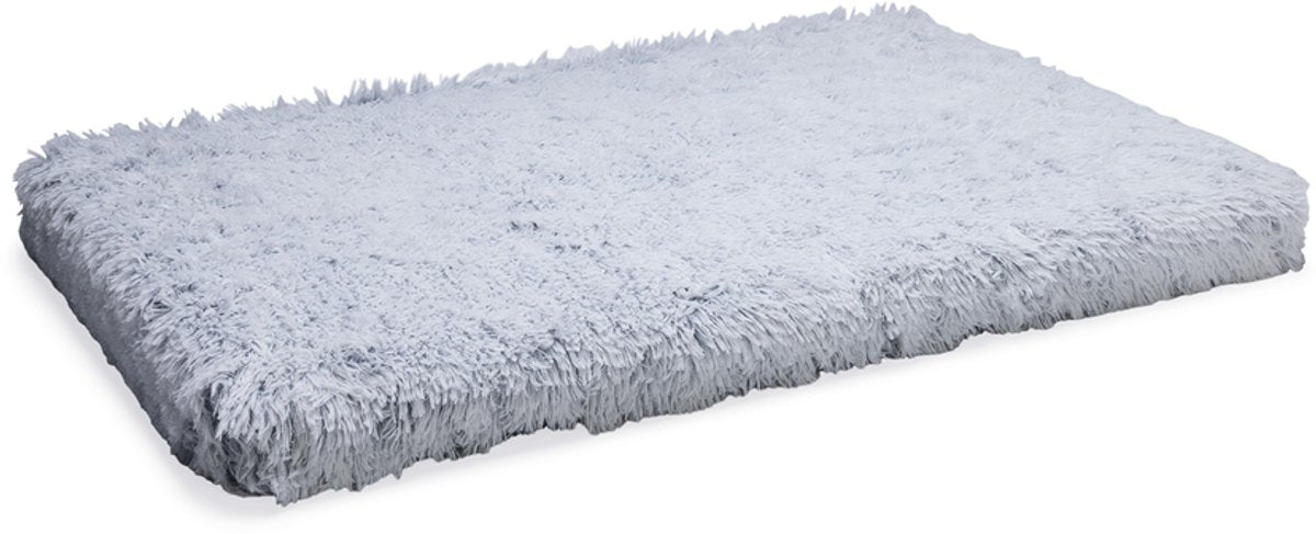Beeztees siba - orthopedisch hondenkussen - fluffy - grijs - 100x70x9 cm - maat l -