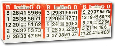 Engelhart bingo cards 1500 sheets – single-colored for single use – bingo accessory for game evenings events –