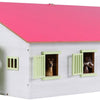 Kids Globe Globe Horse Estable Pink con 7 cajas, 1:24