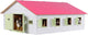 Kids Globe Globe Horse Estable Pink con 7 cajas, 1:24