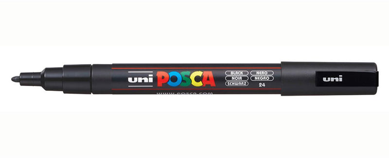 Evidenziatore Posca pc-3m nero (6 pezzi)