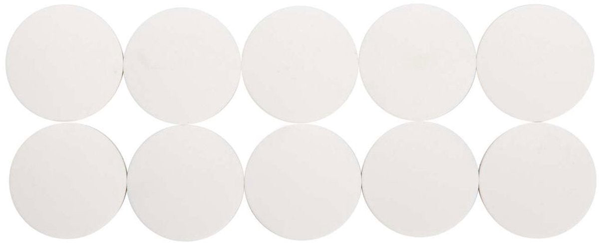 Magnete maglio rotondo 10 pezzi 2,5 kg plastica ferrite bruchsicher erodiert lackiert ø 3,8 x 1,55 cm bianco