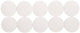 Magnete maglio rotondo 10 pezzi 2,5 kg plastica ferrite bruchsicher erodiert lackiert ø 3,8 x 1,55 cm bianco