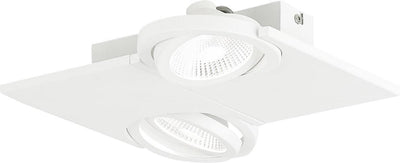 Eglo design brea - spot - 2 luces - blanco, transparente