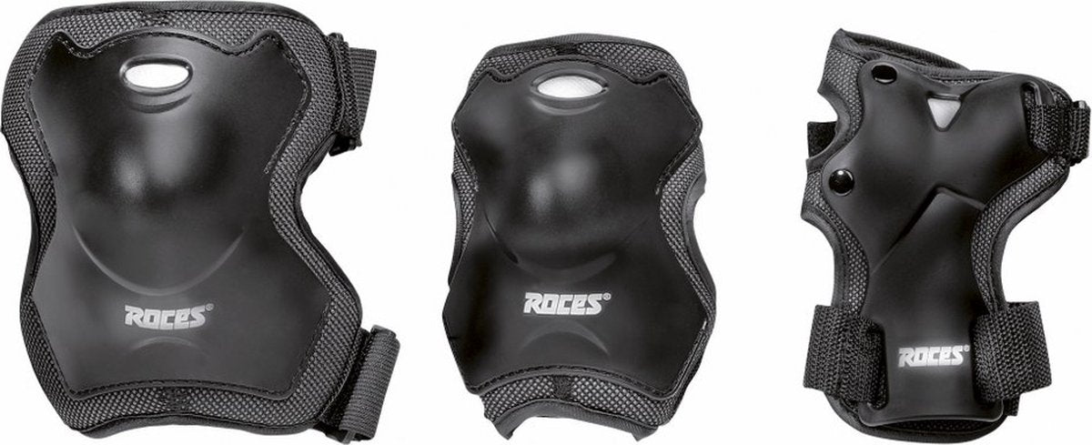 Conjunto de protección de skate súper unisex tamaño negro l de 6 piezas