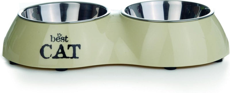 Beeztees best cat - vajilla gato - beige - 26,5x15x4,5 - 2x 160 ml