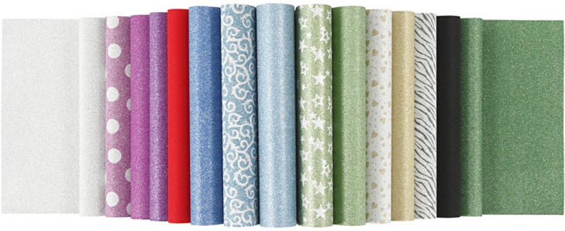 Creativ company glitterpapier blok a4 150gr, 30 vellen