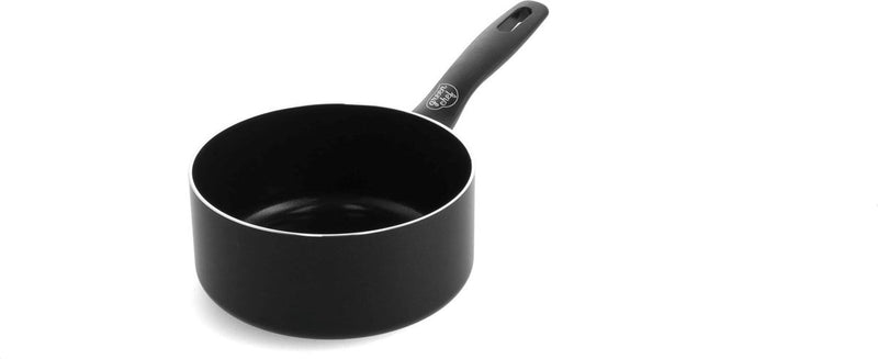 Pentola a induzione in ceramica Greenchef prime senza coperchio 18 cm - 2 l - senza pfas - padella a induzione - lavabile in lavastoviglie - adatta al forno fino a 160°C - rivestimento antiaderente in ceramica - alluminio riciclato - nero