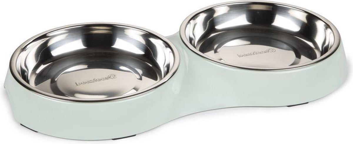 Beeztees smickle - set cena gatto - menta - 35x18x3 cm - 2x 420 ml