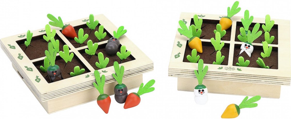 Vilac juego de mesa de madera huerta topos juego educativo 2 jugadores.