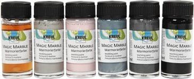 Creativ Company Marble Paint Pastel Colores, 6x20ml