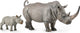 Collecta figurine - witte neushoorn - (xl) - wilde dieren - handgeschilderd - miniatuur