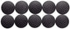 Maul magnete rotondo 10 pezzi 2,5 kg plastica ferrite bruchsicher erodiert lackiert ø 3,8 x 1,55 cm nero