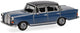 Herpa Mercedes Benz 200 heckflosse, blu nero metallizzato