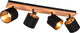 Rl live your light reality tommy spot - color madera - excl. 4 x e14 - rectángulo - negro-oro