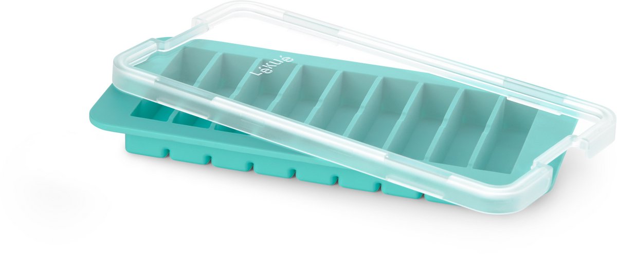 Lékué ijsblokjesvorm - met deksel - staafjes - turquoise