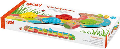 Gioco per bambini con dadi da corsa della coccinella Goki in legno