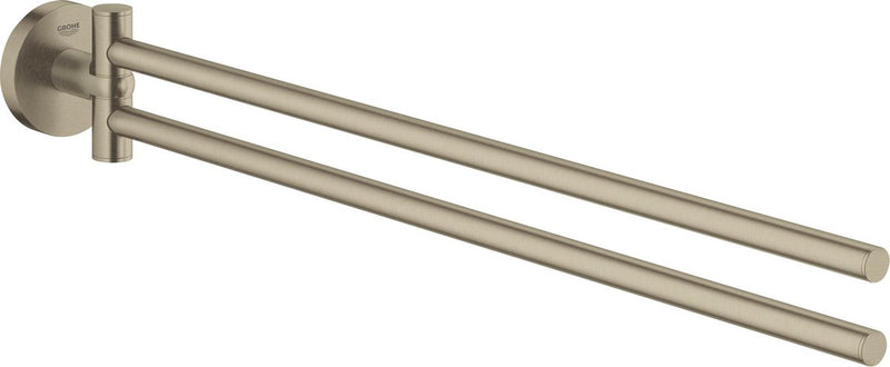 Porta asciugamani Grohe Essentials con due bracci rotanti - nichel opaco