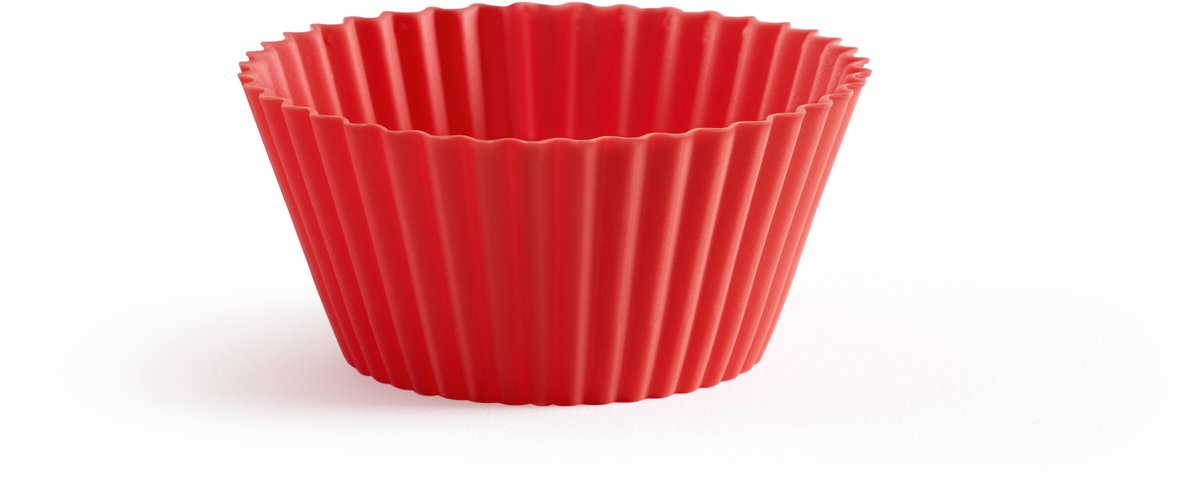 Lékué bakvorm muffins ø 7 cm - set van 12 - siliconen - red