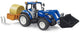 Bruder New Holland T5.120 + caricatore frontale, benna, forche + balle rotonde 1:16