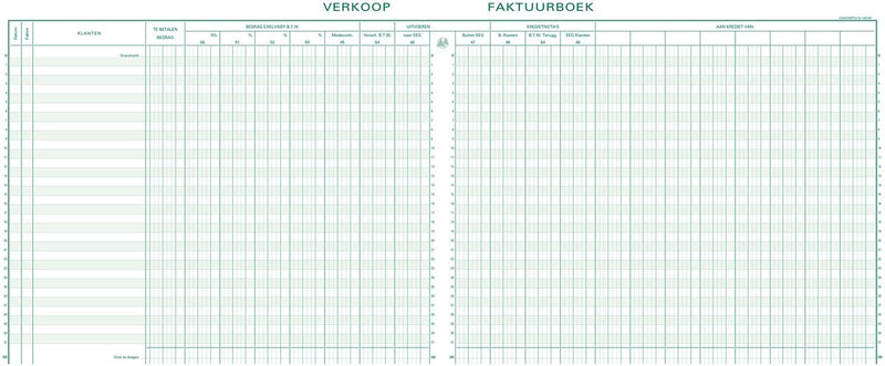 Registro contable exacompta IVA ventas - 31 líneas - numeradas - con hoja de identificación - holandés - encuadernado - 80 páginas - - 14610x