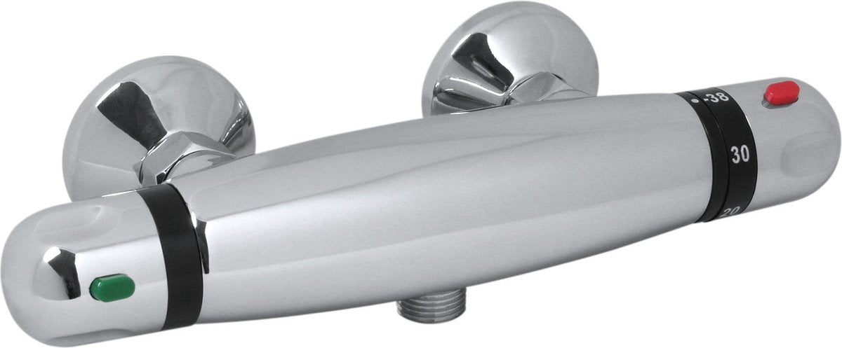 Plieger verano - thermostatische douchekraan - 12 cm hartafstand - chroom