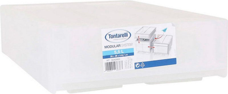 Tontarelli ladenkast modular wit plastic (29 x 38 x 10,7 cm)