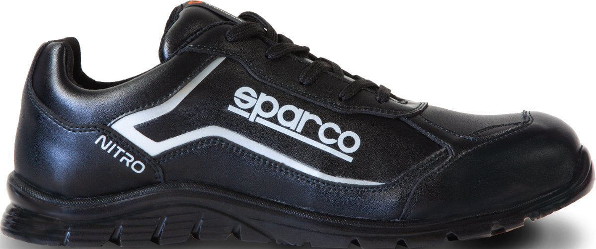 Sparco nitro mikko – veiligheidsschoen s3l van waterafstotend leder en extra flexibele pu-zool - zwart 38
