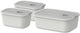 Mepal vershouddoos set easyclip - 2x 450 + 1000 ml - vershoudbakjes met schuifsluiting - geschikt voor magnetron. stoomoven. koelkast en vriezer - nordic white