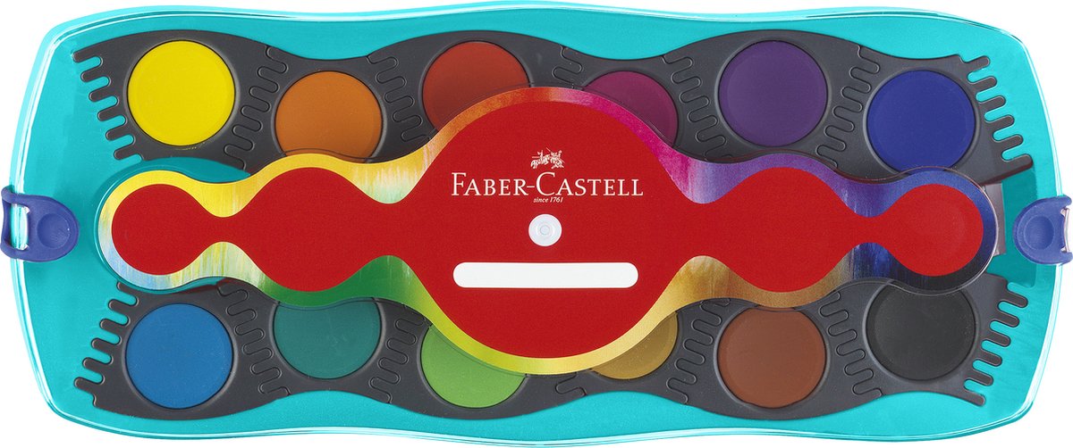 Faber-castell waterverf - doos connector - 12 kleuren + 1 tube wit - fc-125003