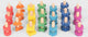 Pernos de tuercas de madera Tickit Rainbow - pk21
