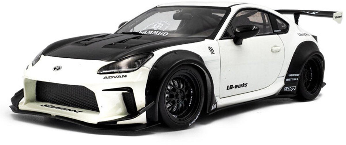 Solido toyota gr86 liberty walk body kit '24, scala bianca 1:18