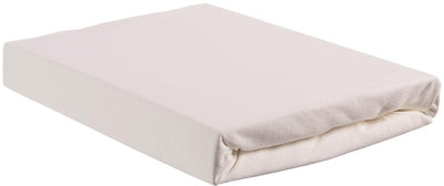 Casa de cama - jersey - sábana ajustable - 120x220 cm - blanco