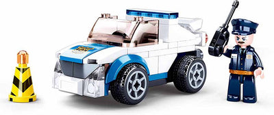 Sluban patrulla de policía juguetes de construcción retráctiles para niños a partir de 6 años - construcción de modelos de juguetes - caja de construcción con 90 bloques de construcción y 1 minifigura - m38-b0824