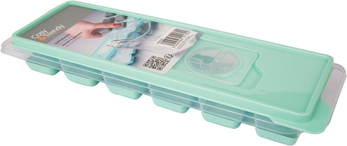 Acogedor cubo de hielo fresco con forma de cubito | verde transparente