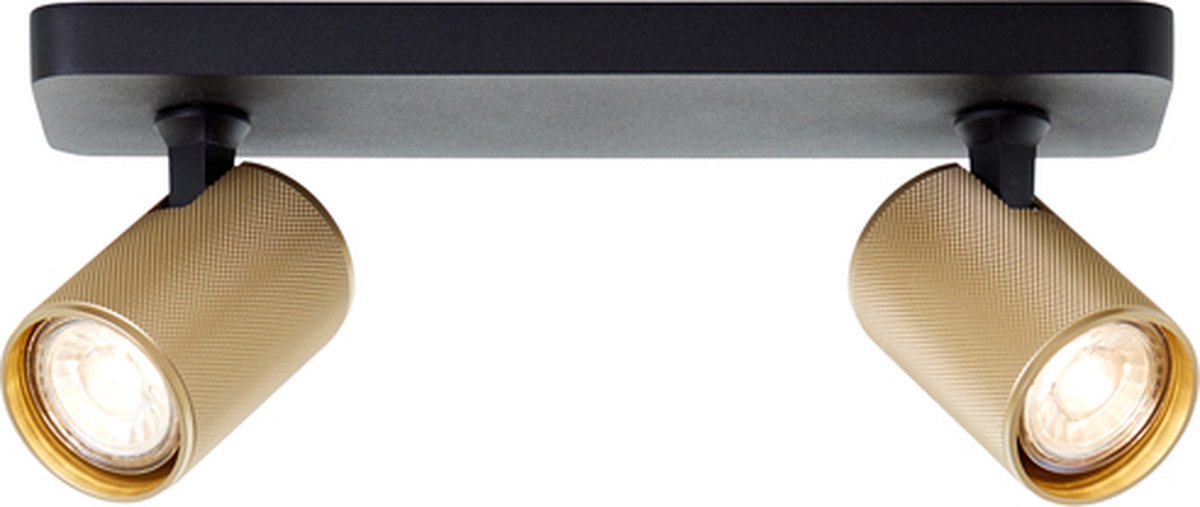 Brilliant Marty - faretto da soffitto - gu10 2x5w 3000k - color oro nero