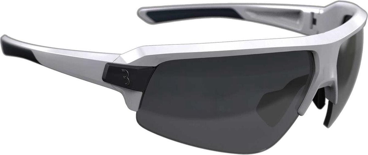 Bbb cycling impulse fietsbril - onbreekbare wielren bril - sport zonnebril met 3 lenzen - glanzend wit - bsg-62