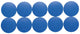 Maul magnete rotondo 10 pezzi 2,5 kg plastica ferrite bruchsicher erodiert lackiert ø 3,8 x 1,55 cm blu
