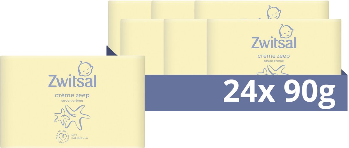 Zwitsal - pastilla de jabón en crema - bebé - 6 x 4 x 90 g