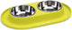 Beeztees - set cena per cani - silicone - verde - 31x19x3,5 cm