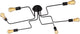Lucide lester - lampada da soffitto (lampada da soffitto) - 6xe27 - nero