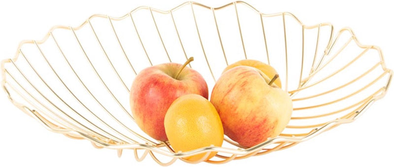 Tempo presente - foglia cesto di frutta - ferro - oro