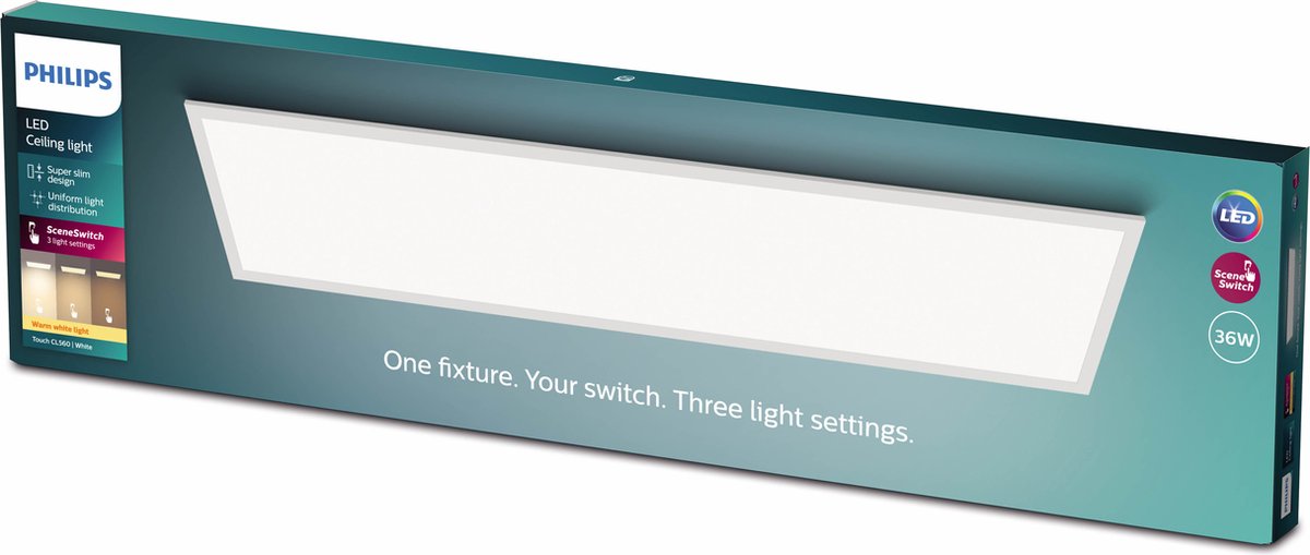 Philips LED Philips Touch lámpara de techo - rectangular - blanco