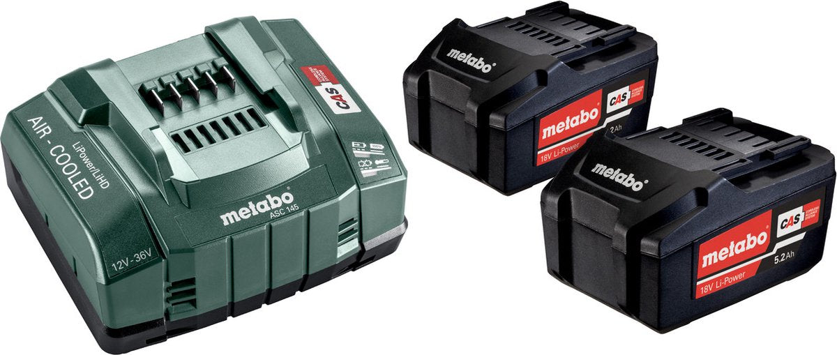 Pic juego básico metabo 2x baterías de 18 voltios 5.2ah | k+mezcla - 685051000