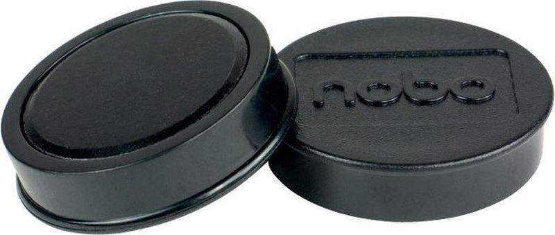 Magneti per lavagna magnetica Nobo - confezione da 10 - magneti da 38 mm - neri